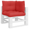 Coussins de palette vidaxl 3 st tissu rouge