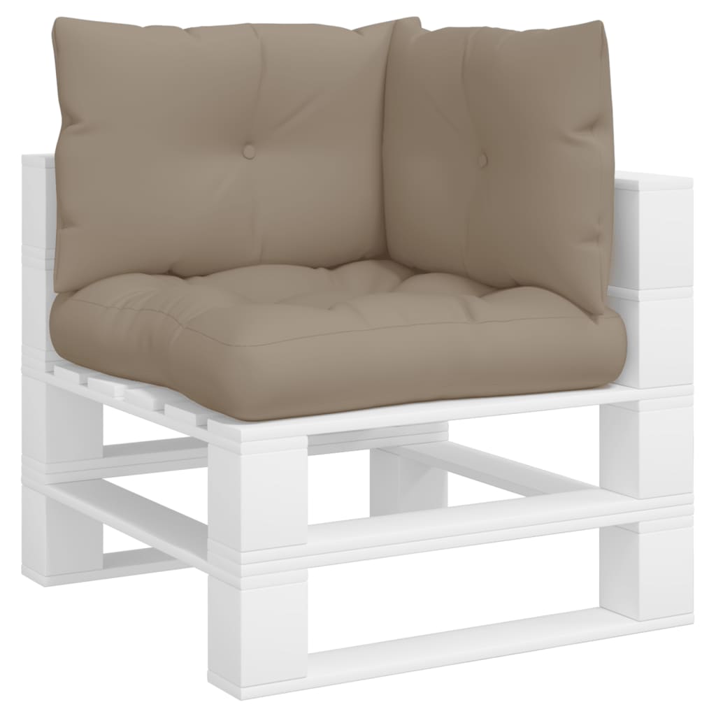 VidaXL coussins de palette 3 pcs tissu taupe
