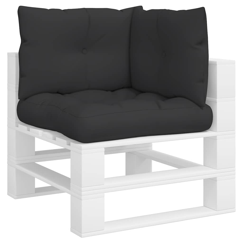 VidaXL coussins de palette 3 pcs tissu noir