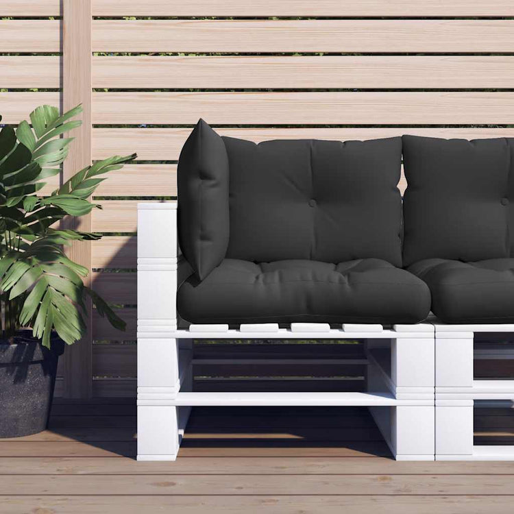 VidaXL coussins de palette 3 pcs tissu noir