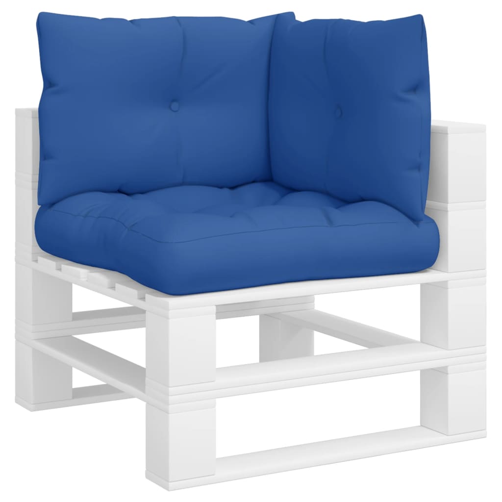 VidaXL coussins de palette 3 pcs tissu bleu royal
