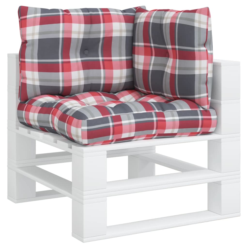 Coussins de palette vidaxl 3 tissu de motif Stedcase rouge