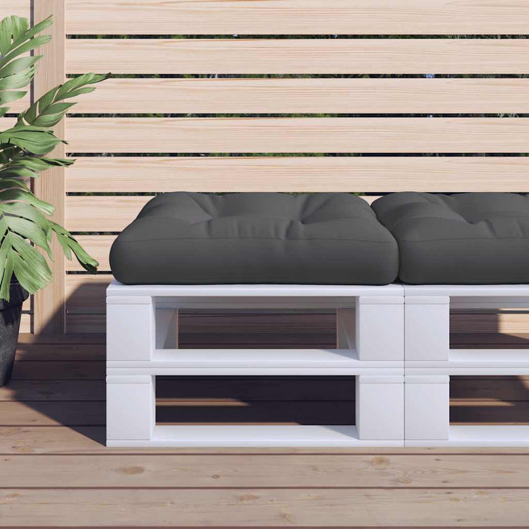 VidaXL coussin de palette 60x61,5x10 cm tissu noir