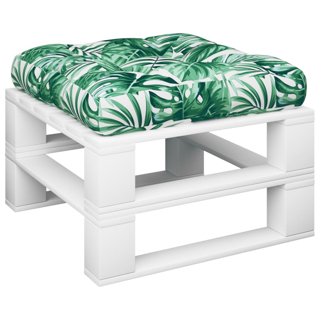 VidaXL coussin de palette motif feuille 60x61,5x10 cm tissu