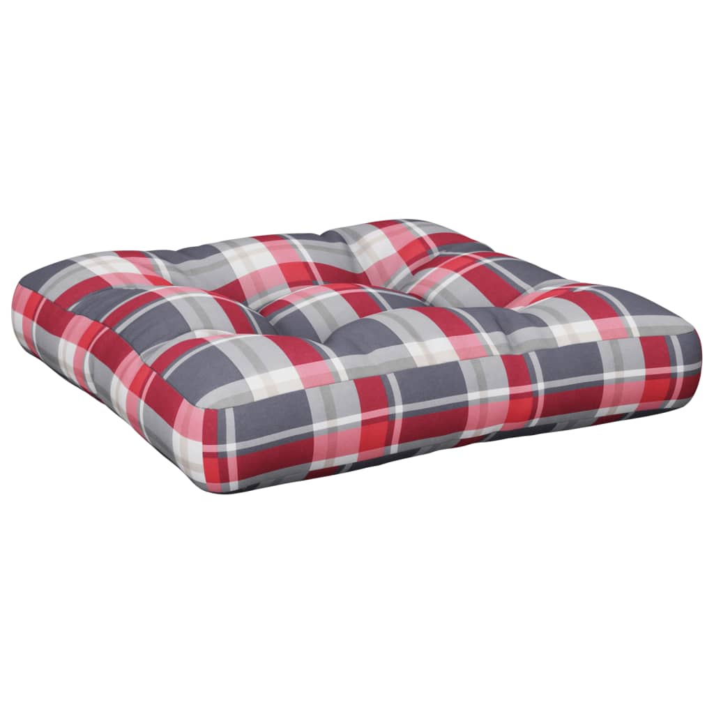 Vidaxl Pallet Cushion Tissu diamant motif rouge
