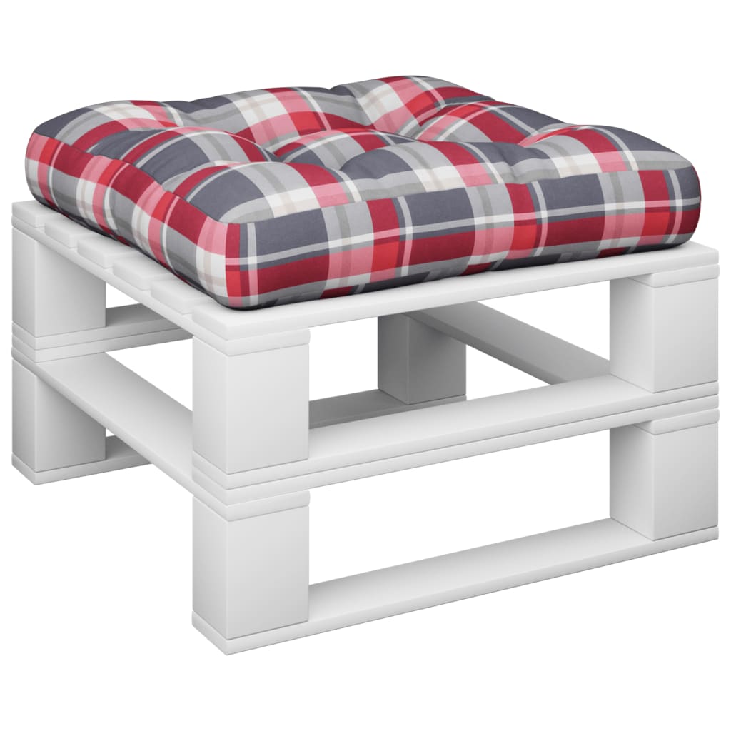 Vidaxl Pallet Cushion Tissu diamant motif rouge