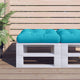 Coussin de palette Vidaxl 60x61.5x10 cm Turquoise en tissu oxford