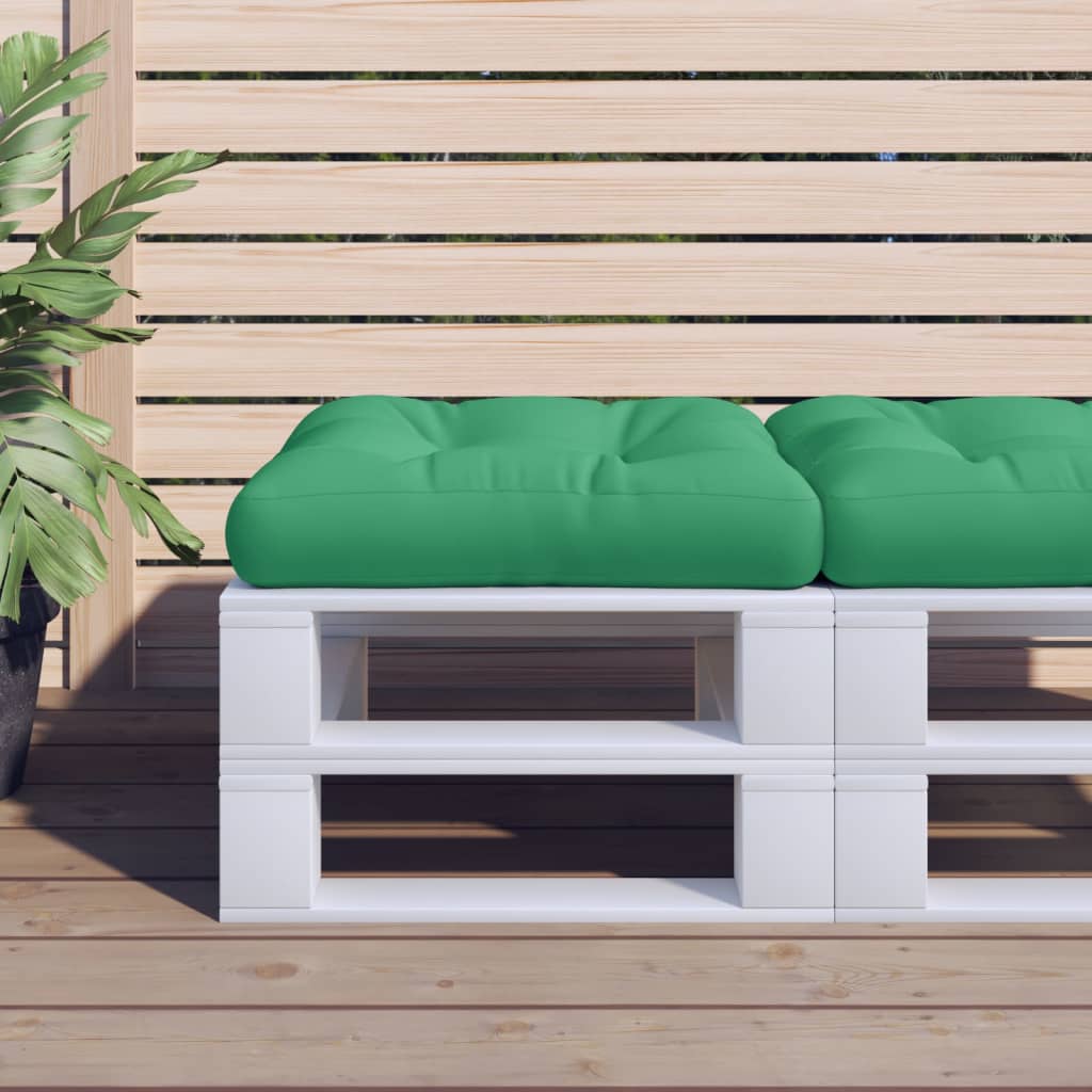 VidaXL coussin de palette 58x58x10 cm tissu vert