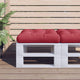 VidaXL coussin de palette 58x58x10 cm tissu rouge vin