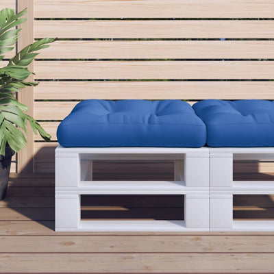 VidaXL coussin de palette 58x58x10 cm tissu bleu