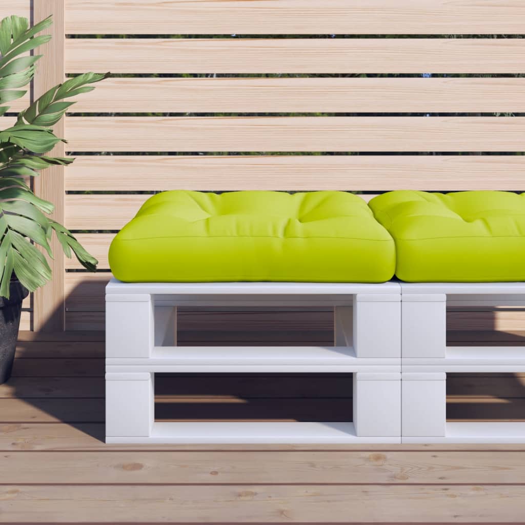 Vidaxx coussin palette 58x58x10 cm tissu vert vif
