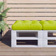 Vidaxx coussin palette 58x58x10 cm tissu vert vif