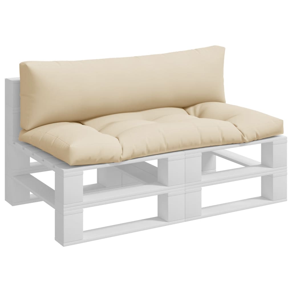 Coussins de palette vidaxl 2 st tissu beige