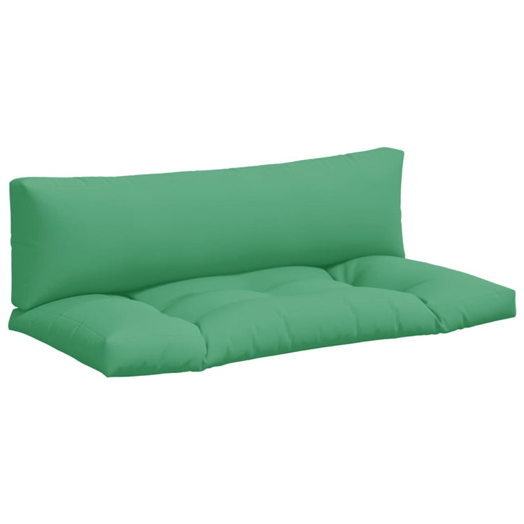 Coussins de palette vidaxl 2 st tissu vert