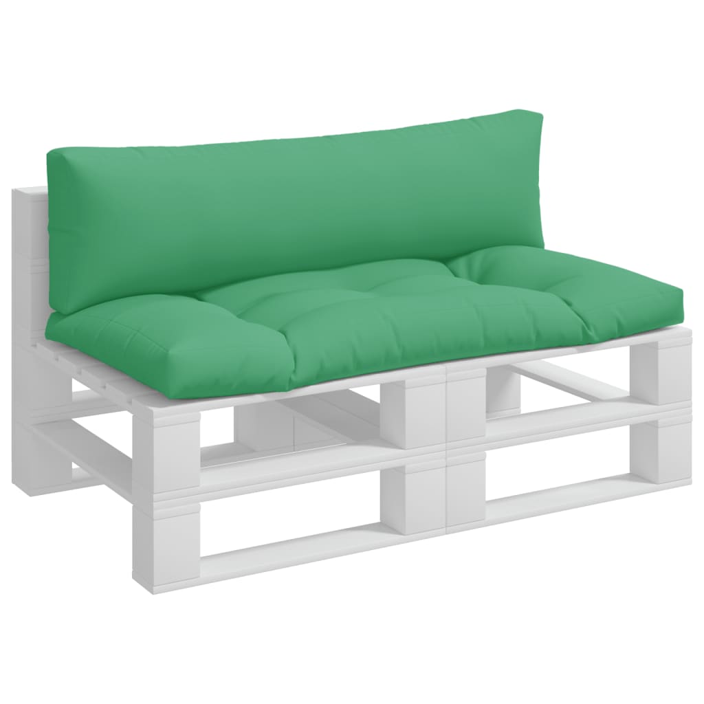 Coussins de palette vidaxl 2 st tissu vert