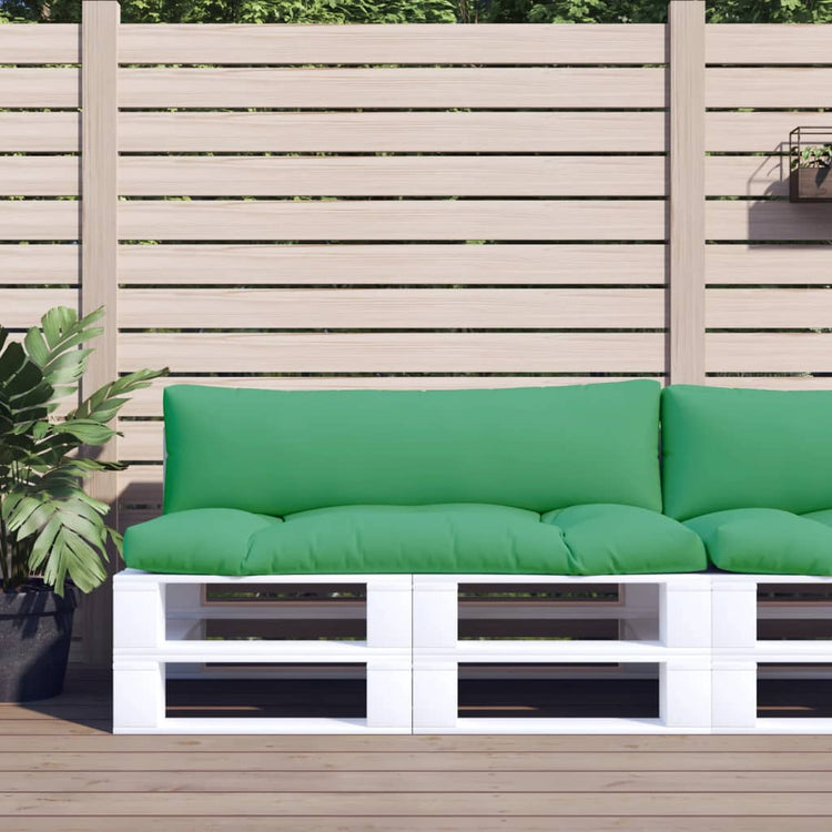 Coussins de palette vidaxl 2 st tissu vert