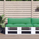 Coussins de palette vidaxl 2 st tissu vert