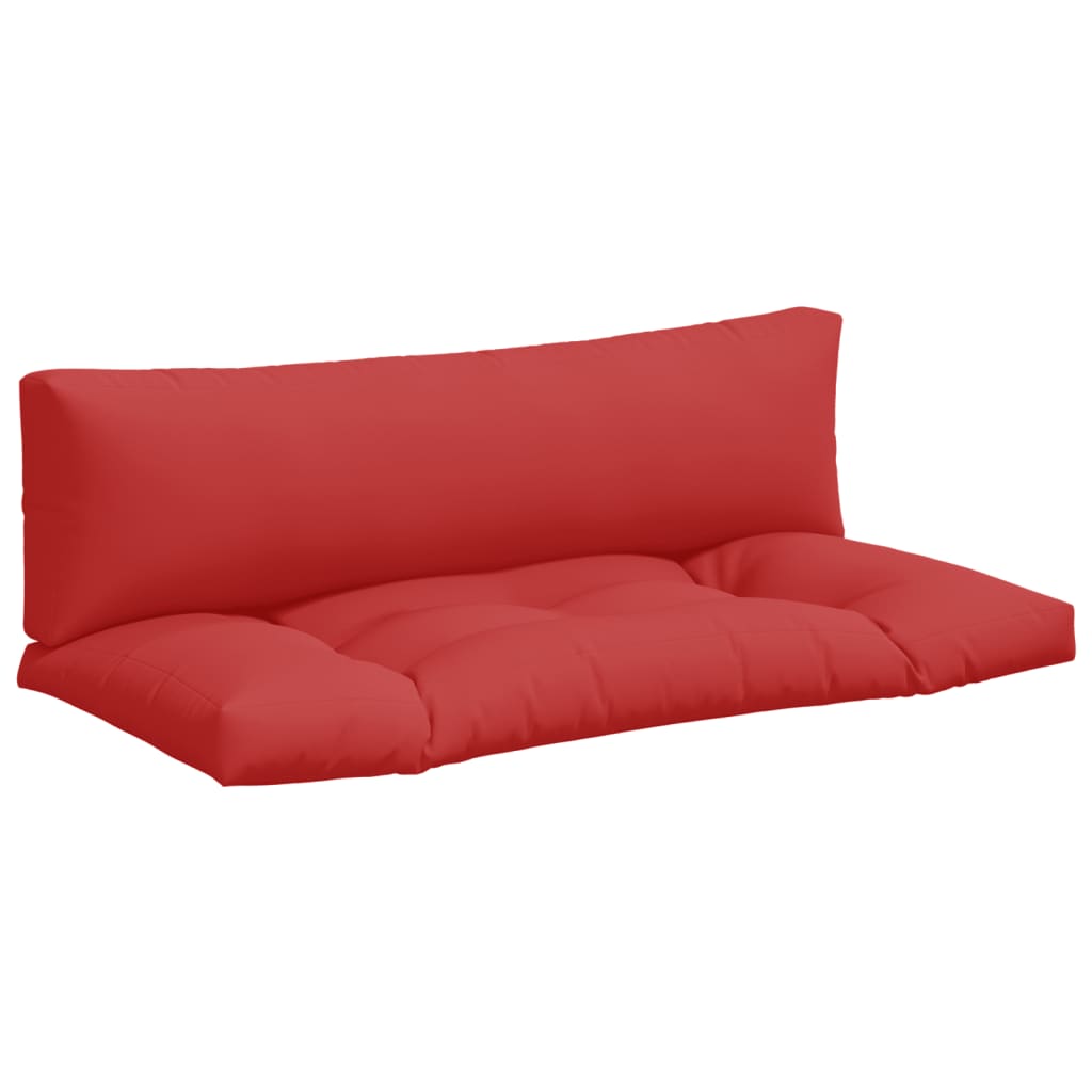 Coussins de palette vidaxl 2 st tissu rouge