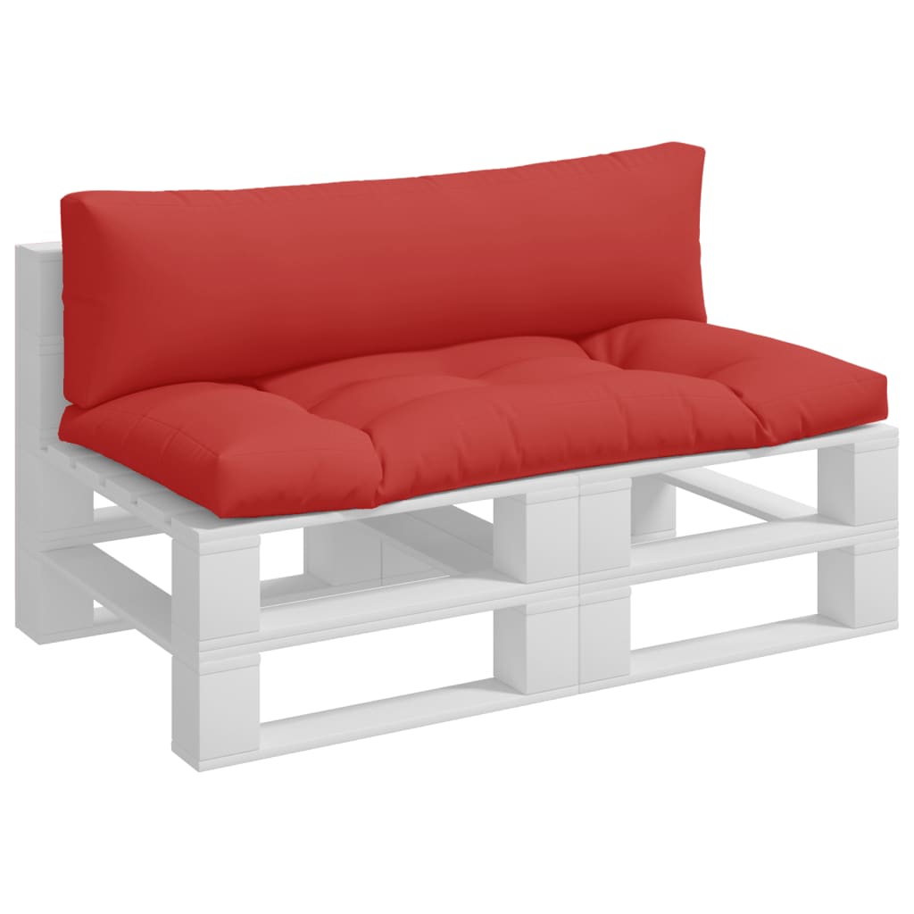 Coussins de palette vidaxl 2 st tissu rouge