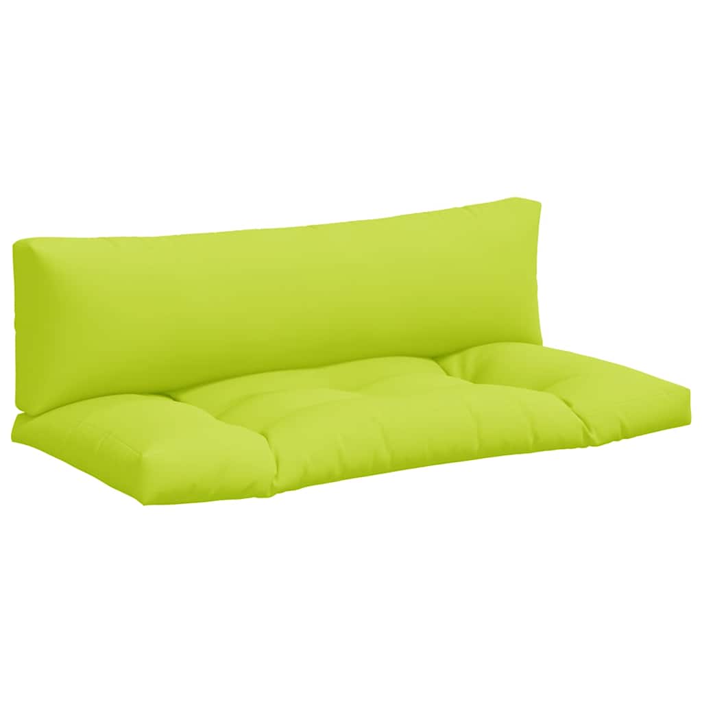 VidaXL coussins de palette 2 pcs tissu vert vif