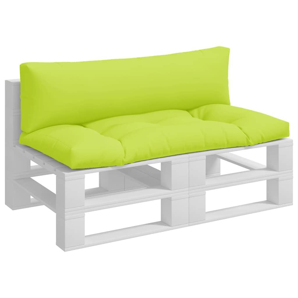VidaXL coussins de palette 2 pcs tissu vert vif