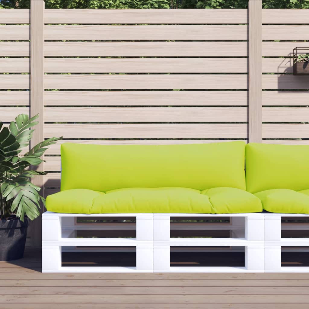 VidaXL coussins de palette 2 pcs tissu vert vif
