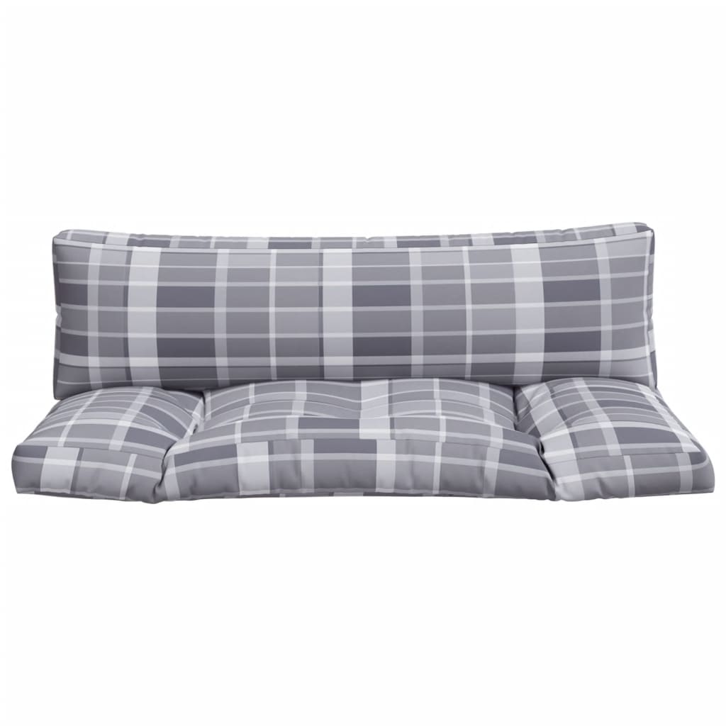 Coussins de palette vidaxl 2 stedcase motif tissu gris