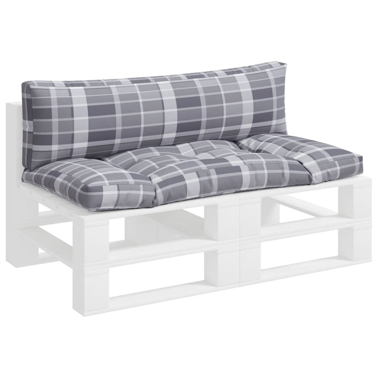 Coussins de palette vidaxl 2 stedcase motif tissu gris