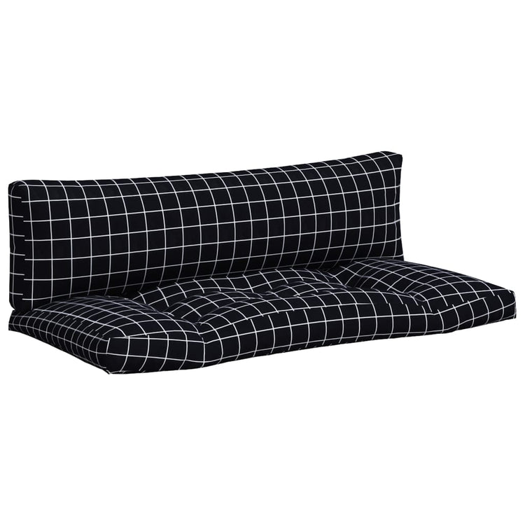 Coussins de palette vidaxl 2 stedcase motif oxford tissu noir