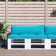 Vidaxl Pallet Cushions 2 St Oxford tissu turquoise