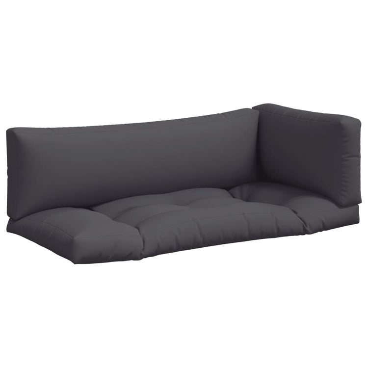 VidaXL coussins de palette 3 pcs tissu anthracite