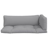 VidaXL coussins de palette 3 pcs tissu gris - afbeelding 3