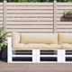 VidaXL coussins de palette 3 pcs tissu beige