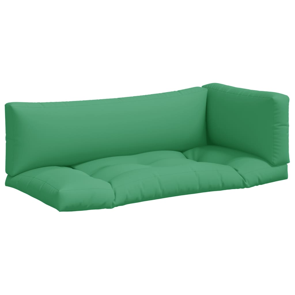 VidaXL coussins de palette 3 pcs tissu vert