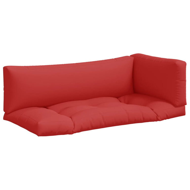 VidaXL coussins de palette 3 pcs tissu rouge