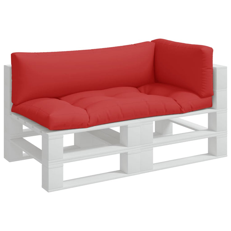 VidaXL coussins de palette 3 pcs tissu rouge