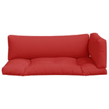 VidaXL coussins de palette 3 pcs tissu rouge - afbeelding 3
