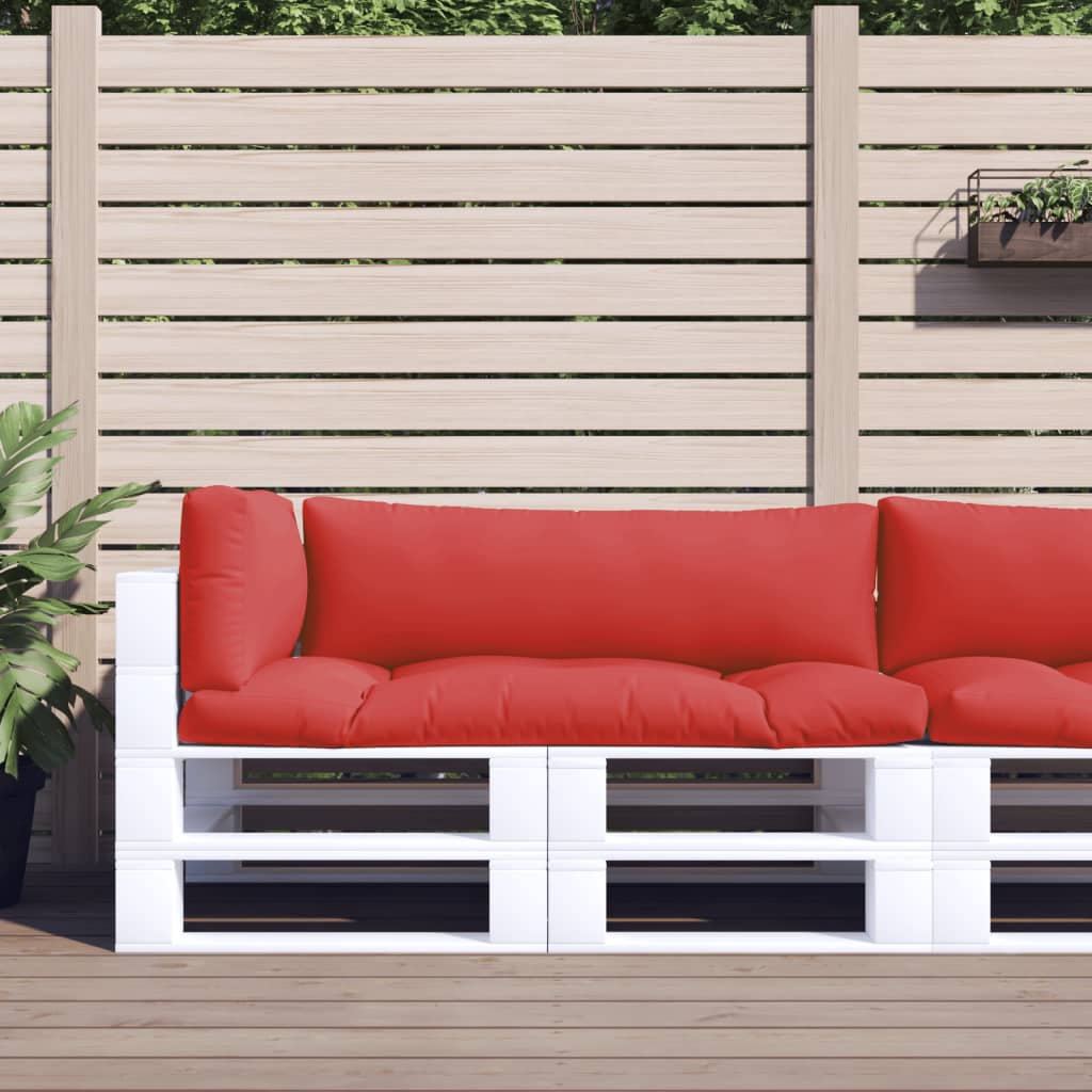 VidaXL coussins de palette 3 pcs tissu rouge