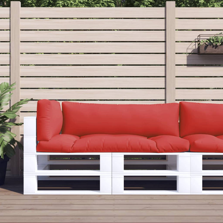 VidaXL coussins de palette 3 pcs tissu rouge
