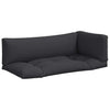 VidaXL coussins de palette 3 pcs tissu noir