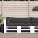 VidaXL coussins de palette 3 pcs tissu noir
