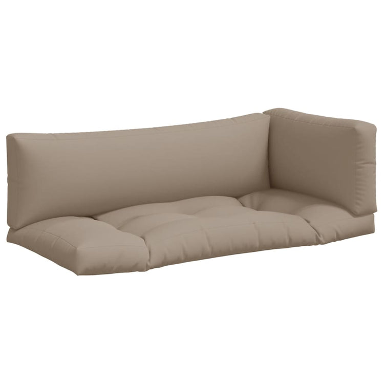 VidaXL coussins de palette 3 pcs tissu taupe