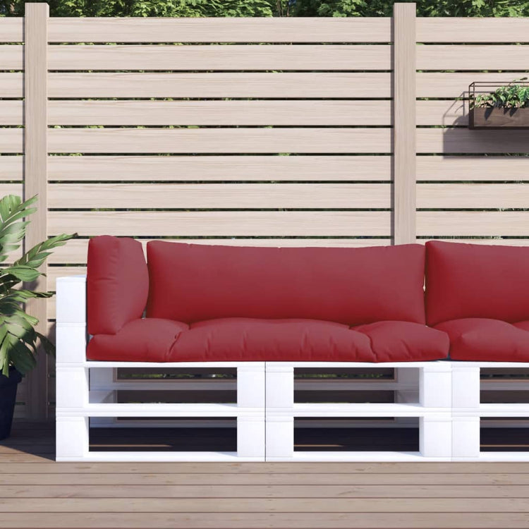 VidaXL coussins de palette 3 pcs tissu rouge vin