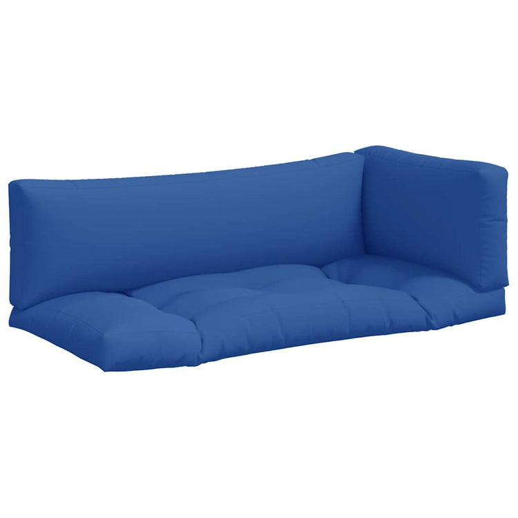 VidaXL coussins de palette 3 pcs tissu bleu