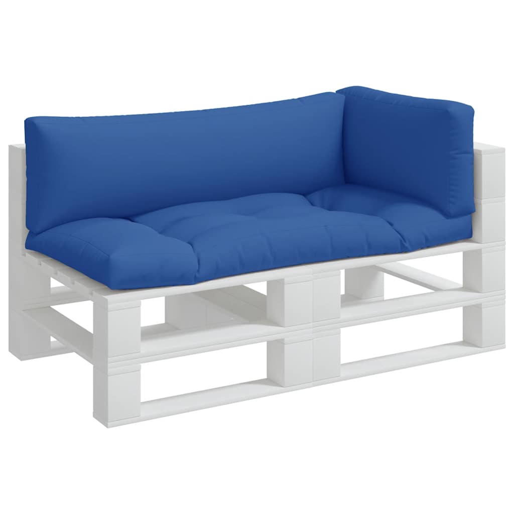 VidaXL coussins de palette 3 pcs tissu bleu