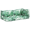 VidaXL coussins de palette 3 pcs motif de feuilles en tissu