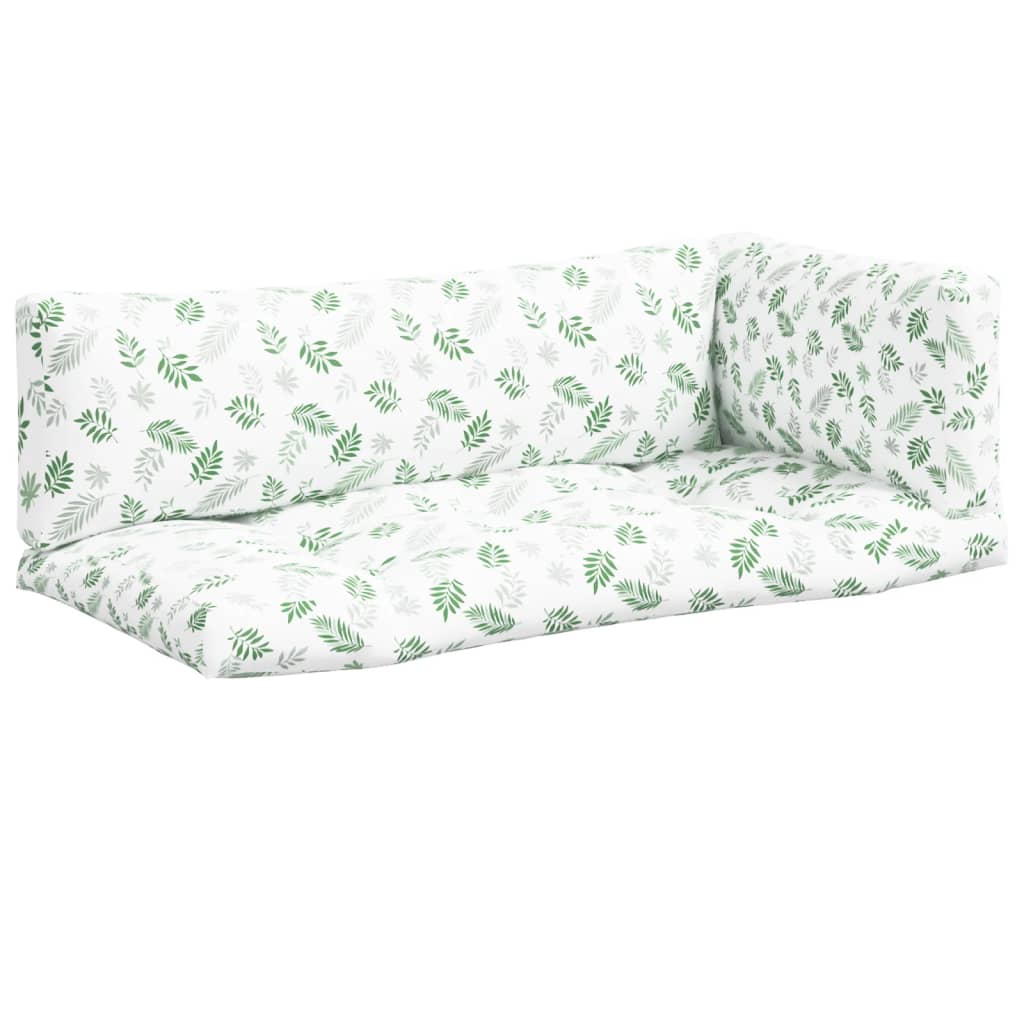 Coussins de palette vidaxl 3 Modèle de feuille de feuille oxford tissu