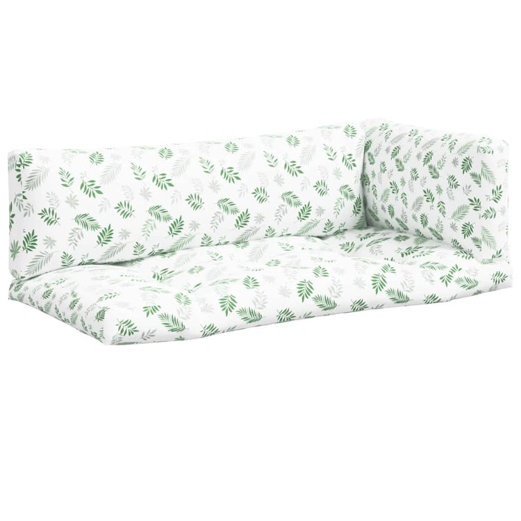 Coussins de palette vidaxl 3 Modèle de feuille de feuille oxford tissu
