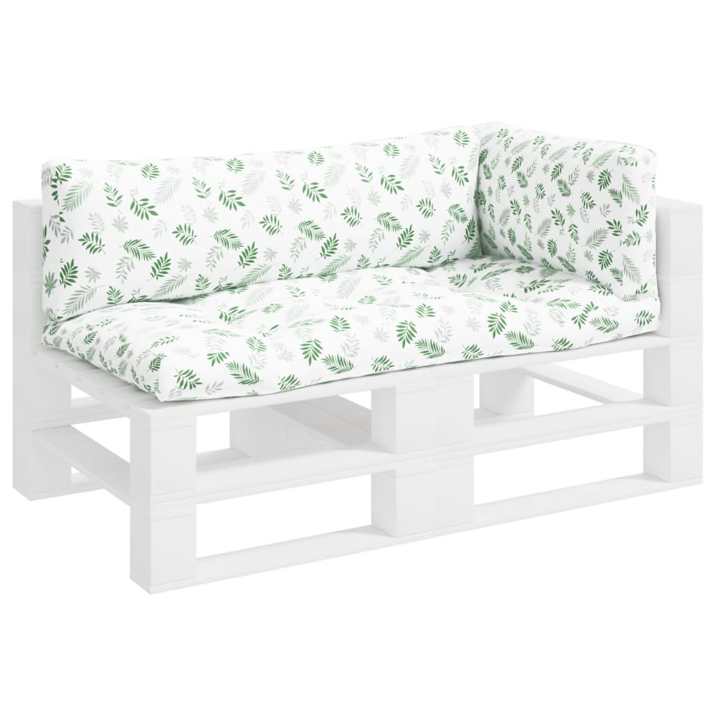Coussins de palette vidaxl 3 Modèle de feuille de feuille oxford tissu