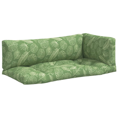Coussins de palette vidaxl 3 Modèle de feuille de feuille oxford tissu